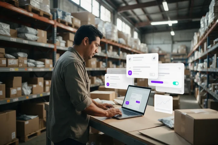 E-commerce Stores at work with an AI web worker